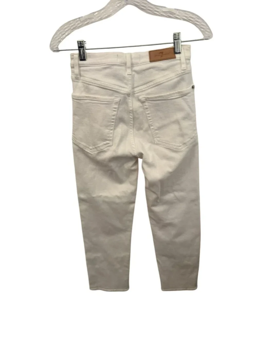 7 for all mankind white women's jeans size 24 with stretch - Picture 3 of 6